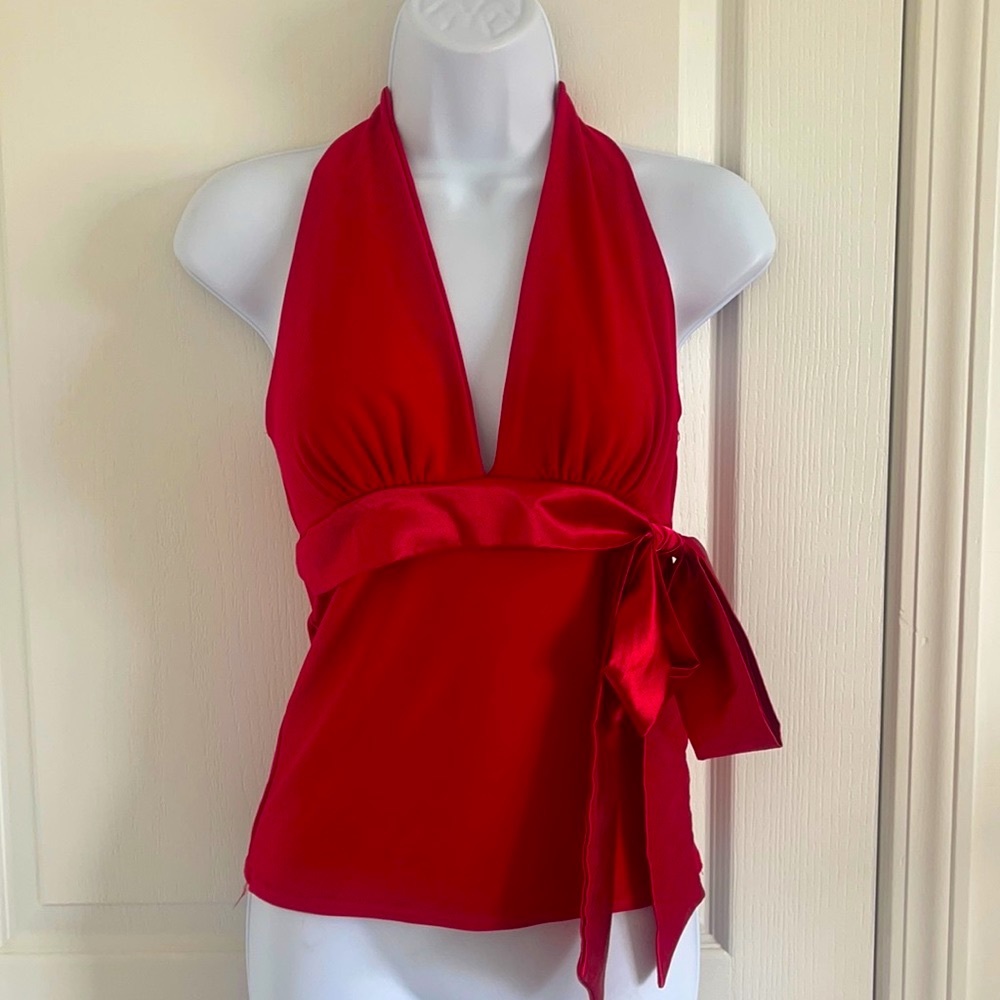 Halter top with satin sash size UK 12 = M